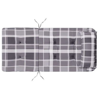 Stoelkussens Adirondack Ruitpatroon Oxford Stof Grijs Grijs ruitpatroon