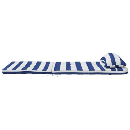 Stoelkussens Adirondack 2 st gestreept stof oxford wit en blauw