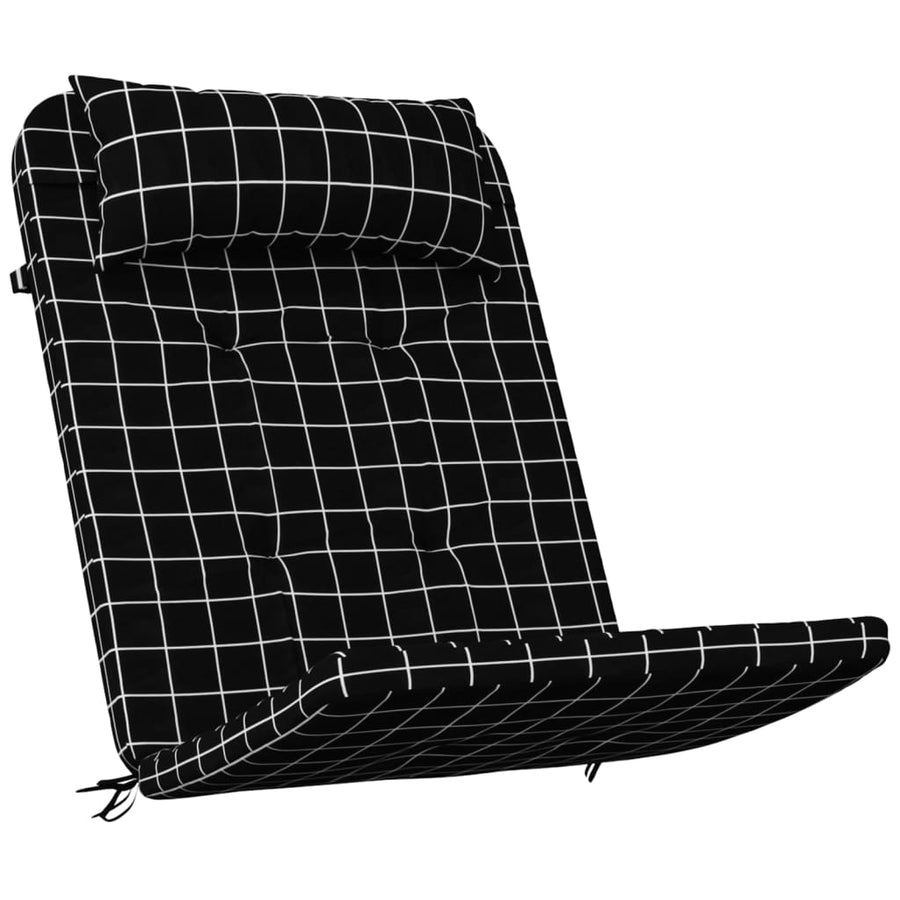 Adirondack Stoelkussens Ruitpatroon Oxford Stof Zwart en wit