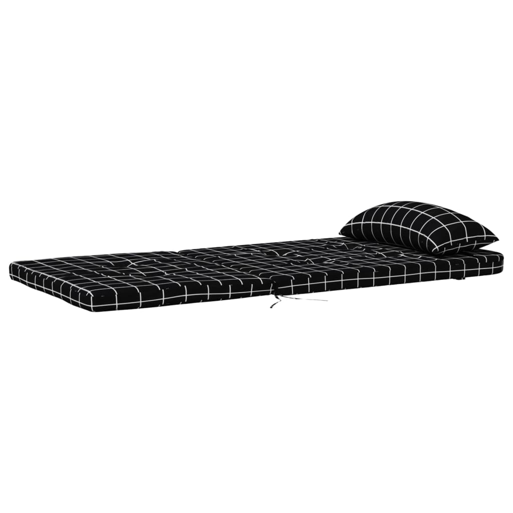 Adirondack Stoelkussens Ruitpatroon Oxford Stof Zwart en wit