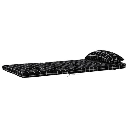 Adirondack Stoelkussens Ruitpatroon Oxford Stof Zwart en wit