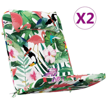 Stoelkussens 2 st Adirondack oxford stof meerkleurig