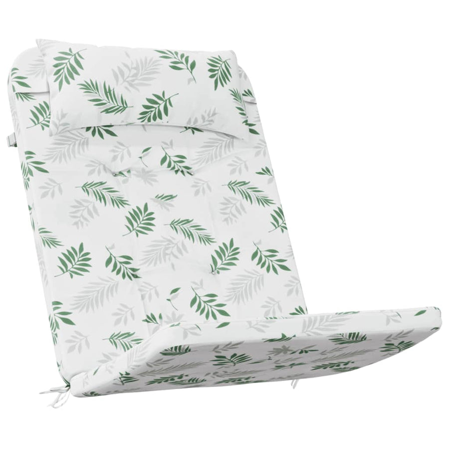 Adirondack Stoelkussens Bladpatroon Oxford Stof Wit en groen