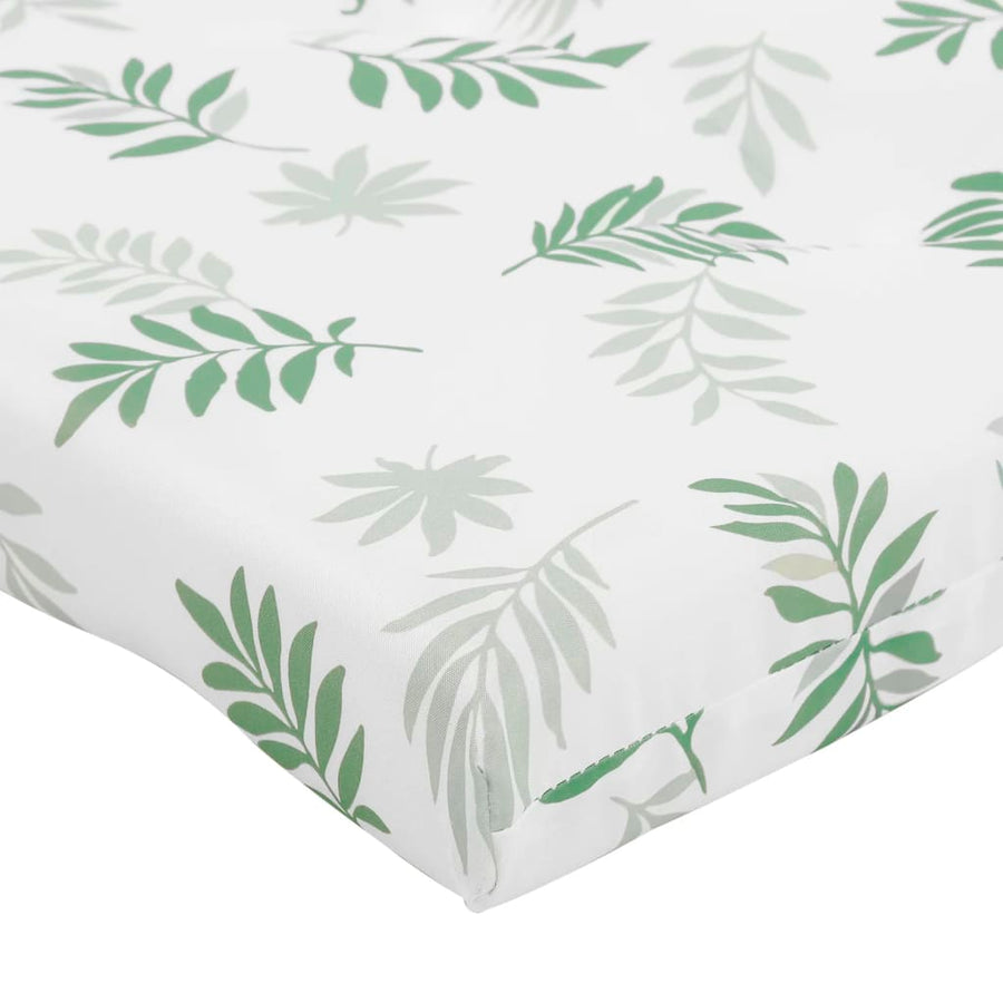 Adirondack Stoelkussens Bladpatroon Oxford Stof Wit en groen