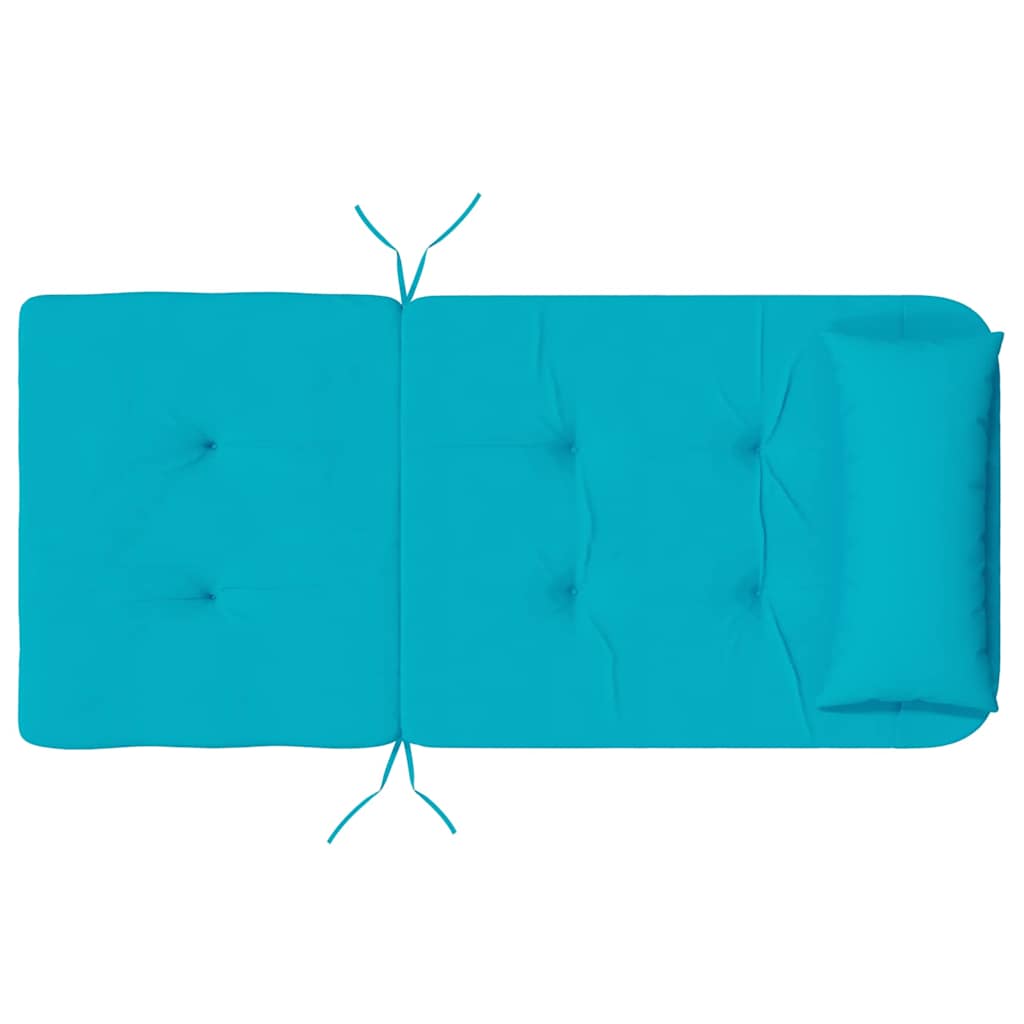 Stoelkussens Effen 2 pcs Turquoise 58 x 77 x 4,5 cm Oxford Stof