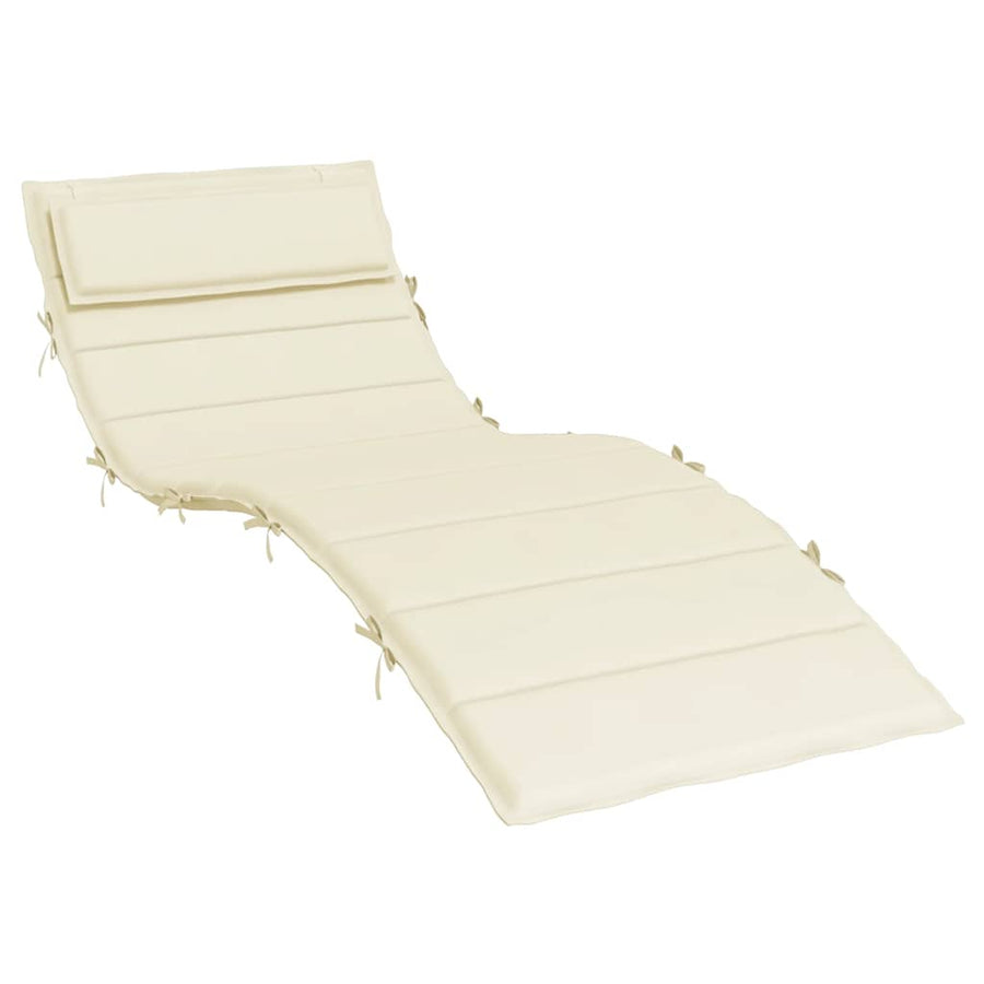 Ligbedkussen 180X60X4 Cm Oxford Stof Kleurig Crème