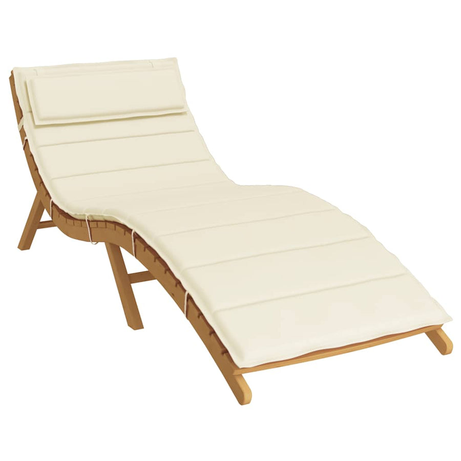 Ligbedkussen 180X60X4 Cm Oxford Stof Kleurig Crème