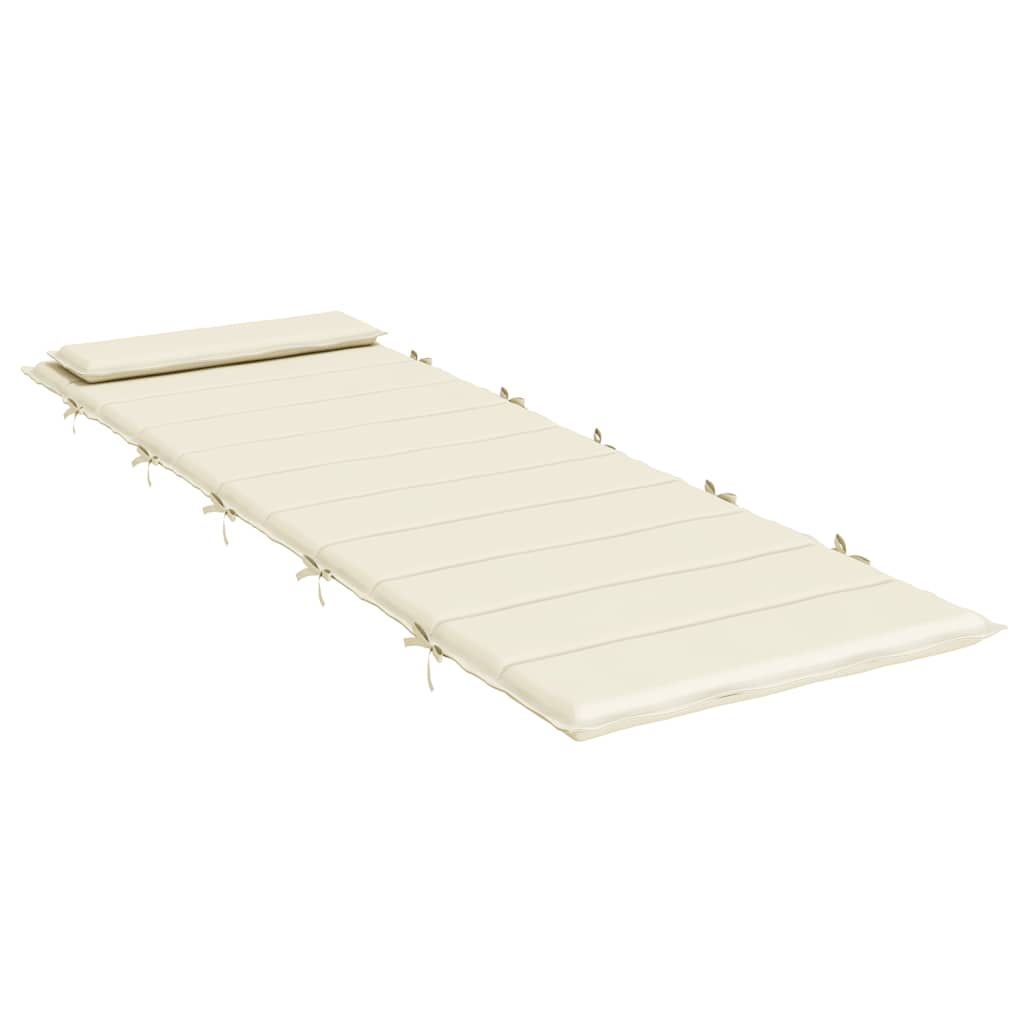 Ligbedkussen 180X60X4 Cm Oxford Stof Kleurig Crème