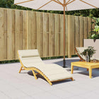 Sun Lounger Cushion 180X60X4 Cm Oxford Fabric Colourful Cream