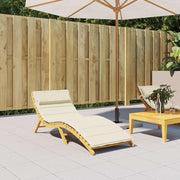 Ligbedkussen 180x60x4 cm crème Oxford stof