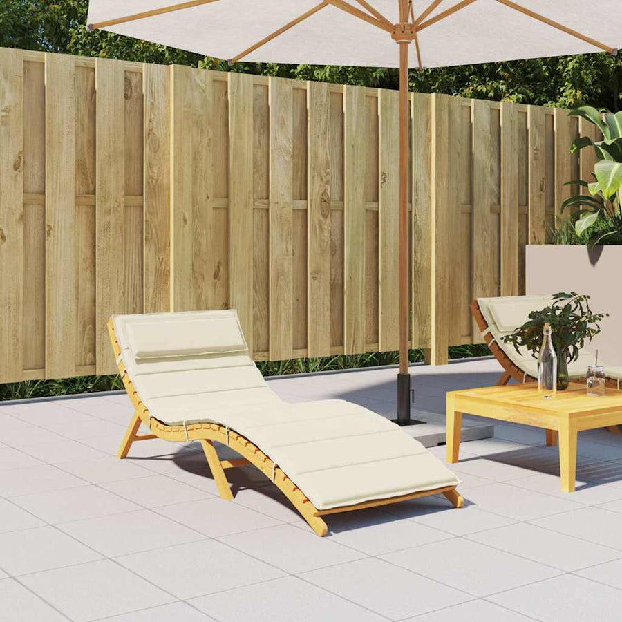 Ligbedkussen 180X60X4 Cm Oxford Stof Kleurig Crème