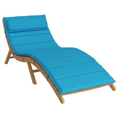 Zon Loungerkussen lichtblauw 178 x 60 x 4 cm Oxford stof
