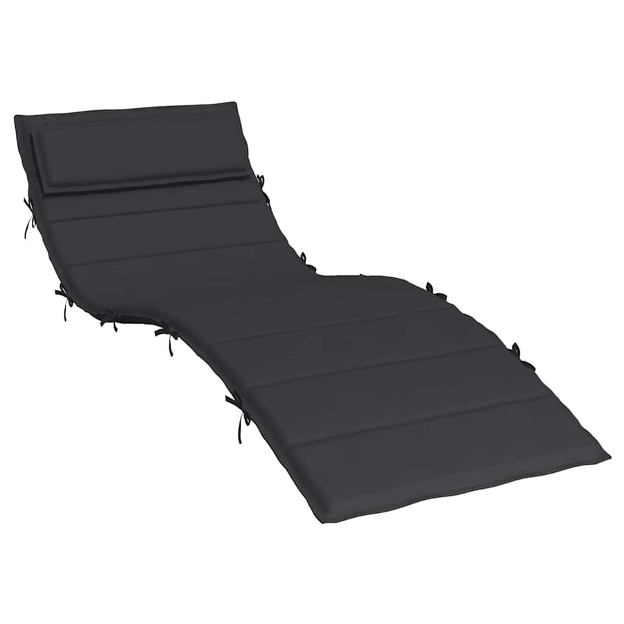 Ligbedkussen 180X60X4 Cm Oxford Stof Zwart