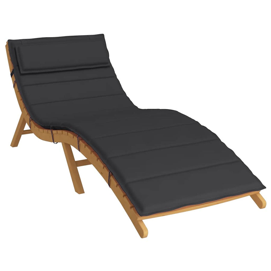 Ligbedkussen 180X60X4 Cm Oxford Stof Zwart