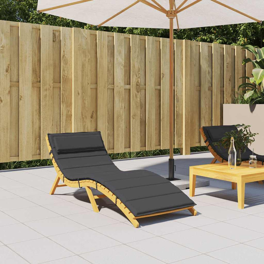 Ligbedkussen 180X60X4 Cm Oxford Stof Zwart