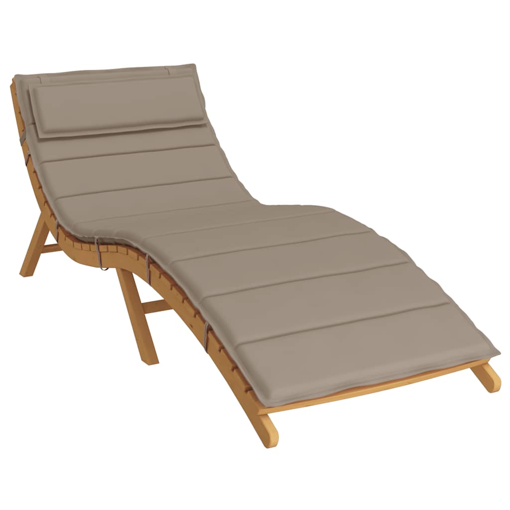 Ligbedkussen 180x60x4 cm oxford stof taupe