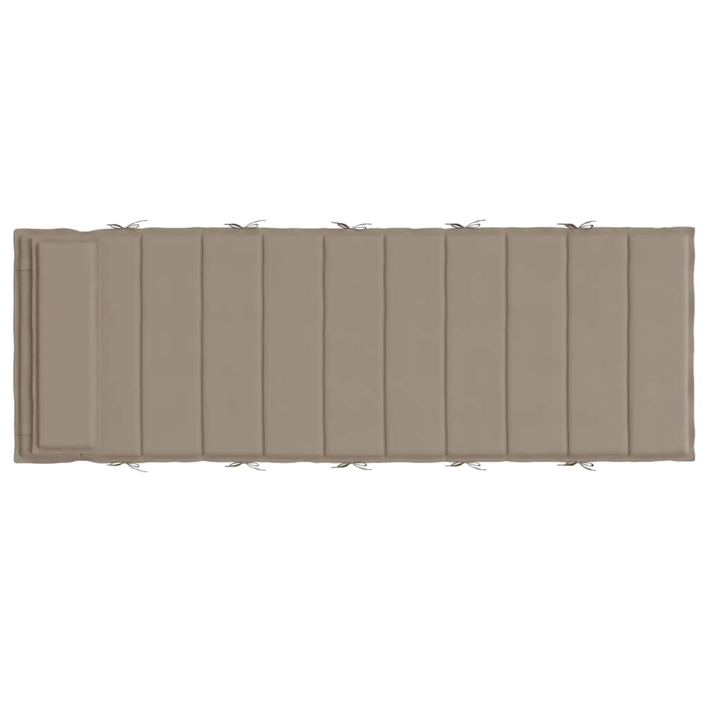 Ligbedkussen 180x60x4 cm oxford stof taupe