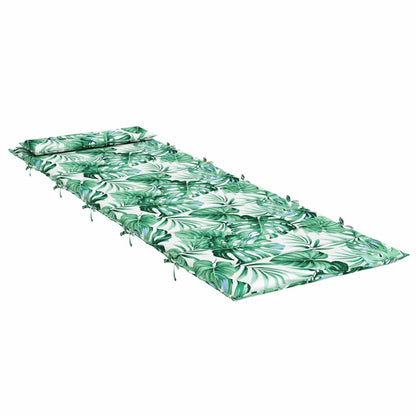 Ligbedkussen bladpatroon 180x60x4 cm oxford stof