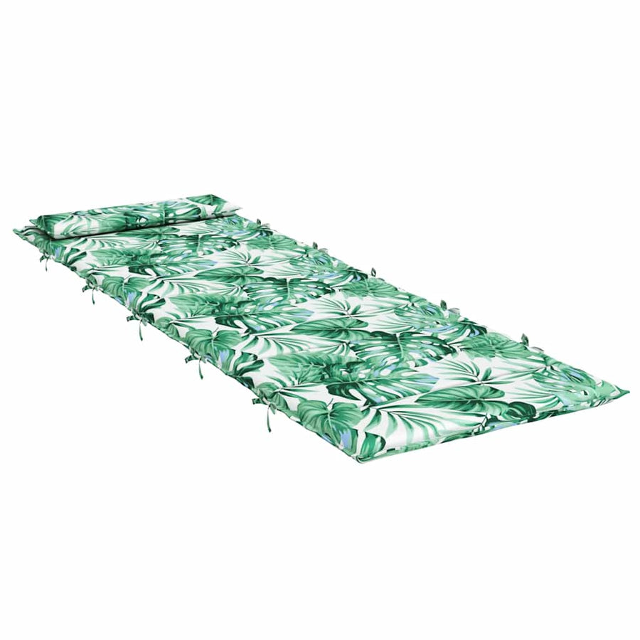 Ligbedkussen bladpatroon 180x60x4 cm oxford stof