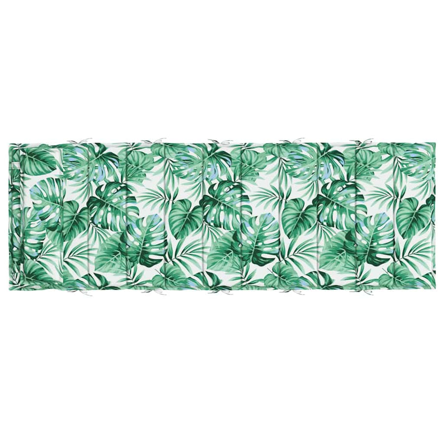 Ligbedkussen bladpatroon 180x60x4 cm oxford stof