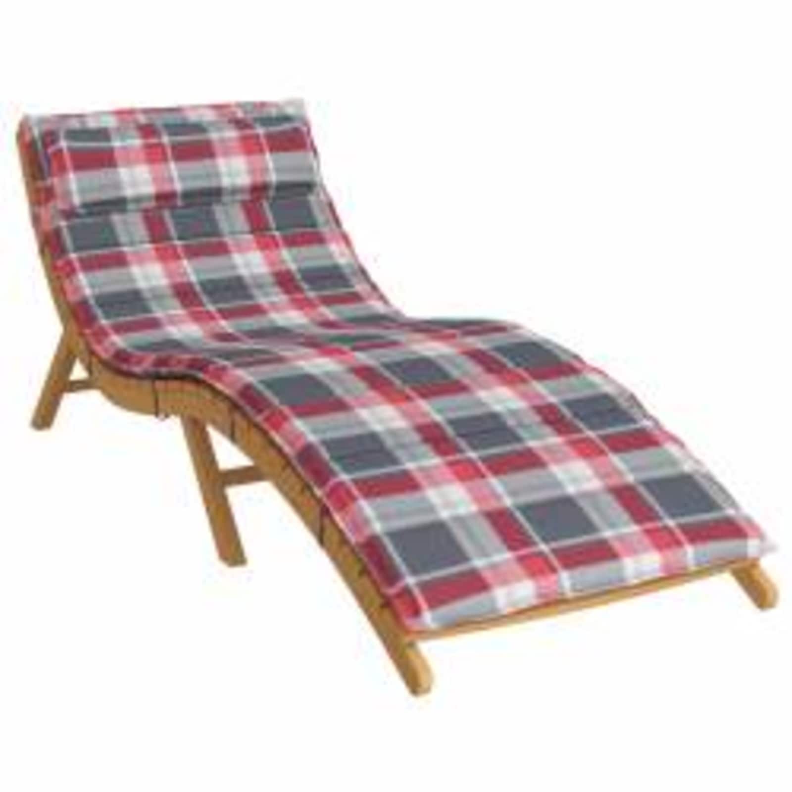 Zon Loungerkussen Rood en grijs 178 x 60 x 4 cm Oxford stof
