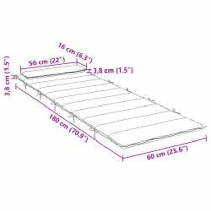 Zon Loungerkussen Rood en grijs 178 x 60 x 4 cm Oxford stof