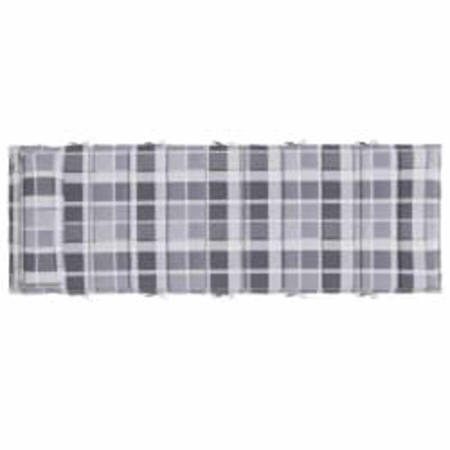 Zon Loungerkussen Geruit Grijs 178 x 60 x 4 cm Oxford stof