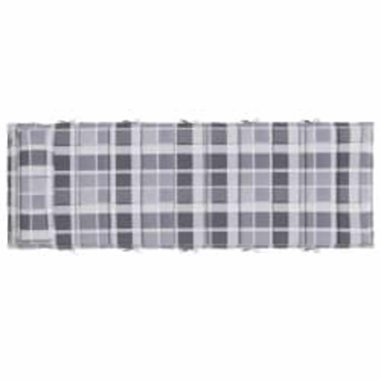 Zon Loungerkussen Geruit Grijs 178 x 60 x 4 cm Oxford stof
