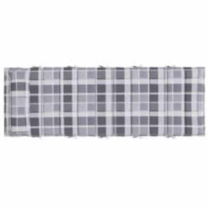 Zon Loungerkussen Geruit Grijs 178 x 60 x 4 cm Oxford stof