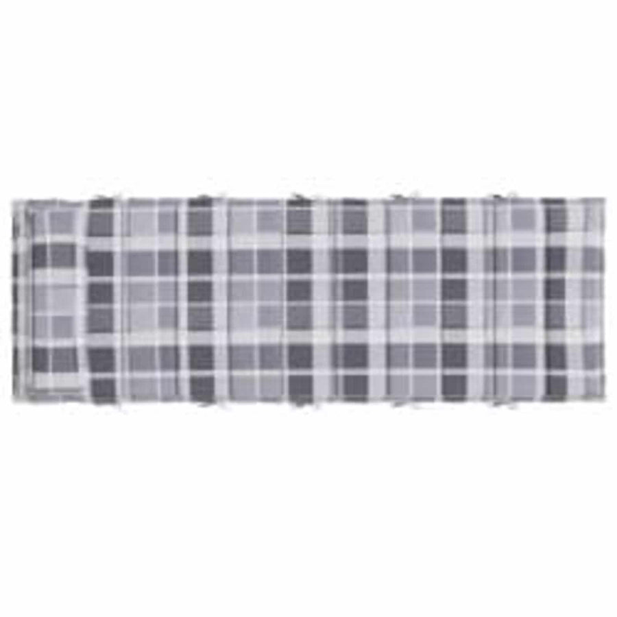 Zon Loungerkussen Geruit Grijs 178 x 60 x 4 cm Oxford stof