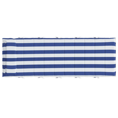 Ligbedkussen Gestreept 180X60X3 Cm Oxford Stof Blauw En Wit