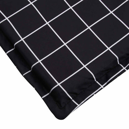 Zon Loungerkussen Geruit Zwart 178 x 60 x 4 cm Oxford stof