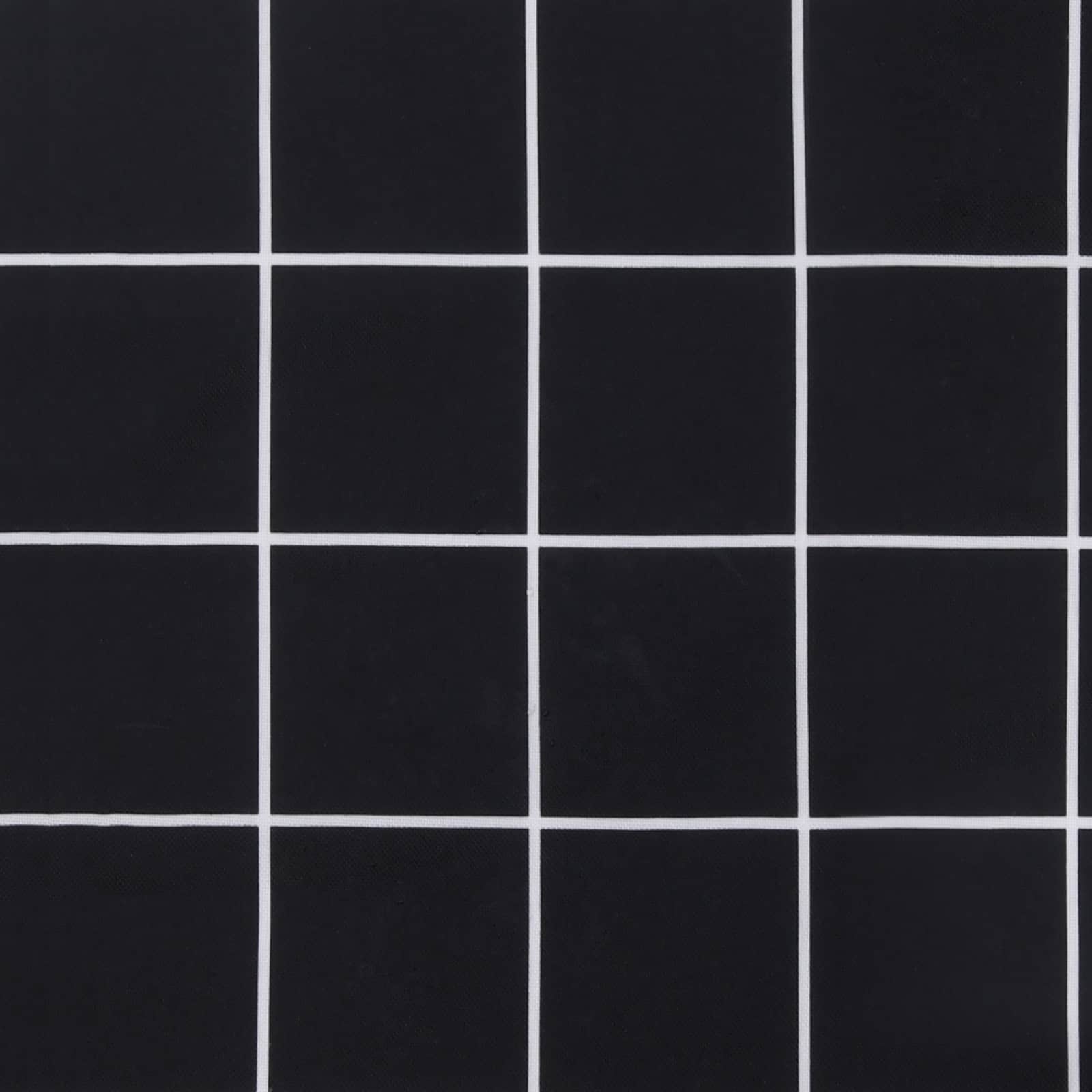 Zon Loungerkussen Geruit Zwart 178 x 60 x 4 cm Oxford stof