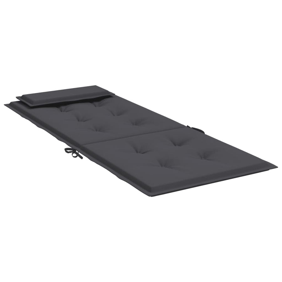 Stoelkussens 2 St Hoge Rug Oxford Stof Antracietkleurig