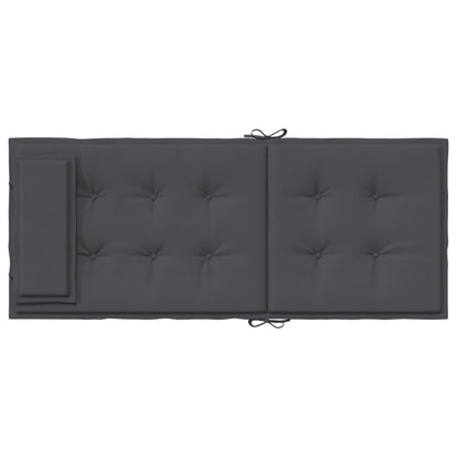 Stoelkussens 2 St Hoge Rug Oxford Stof Antracietkleurig