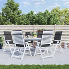 Stoelkussens hoge rug 6 stuks antraciet 120x50 cm