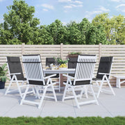 Stoelkussens hoge rug 6 stuks antraciet 120x50 cm
