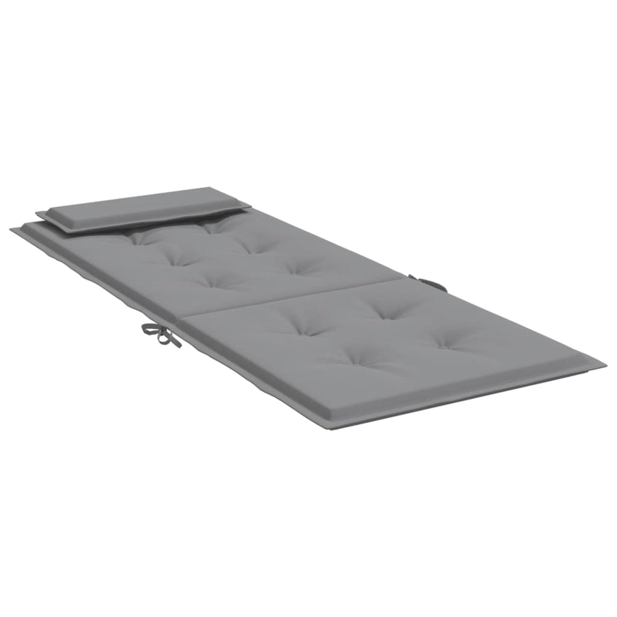 Stoelkussens 2 St Hoge Rug Oxford Stof Grijs