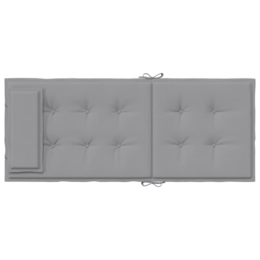 Stoelkussens 4 St Hoge Rug Oxford Stof Grijs