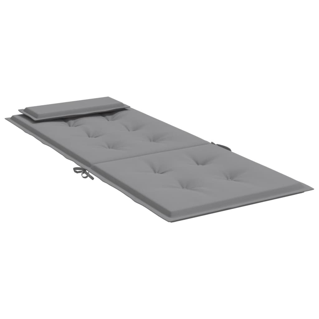 Stoelkussens 6 St Hoge Rug Oxford Stof Grijs