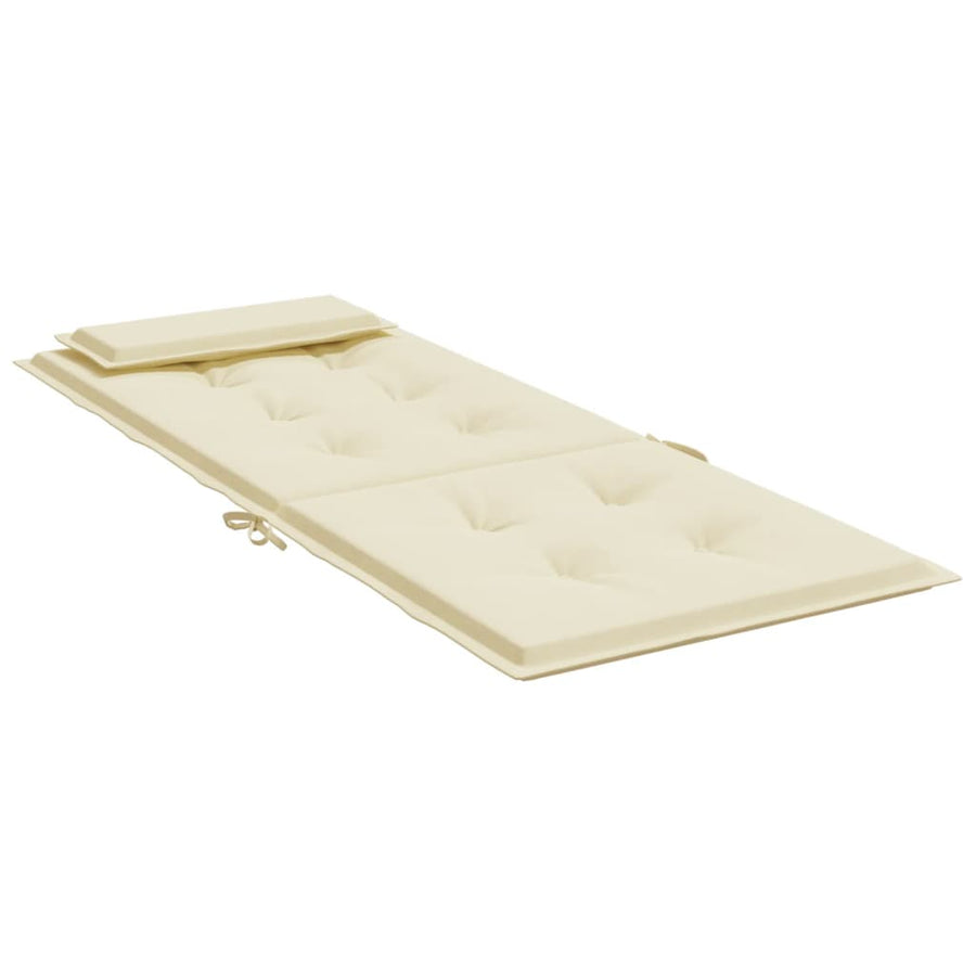 Stoelkussens 4 St Hoge Rug Oxford Stof Crèmekleurig
