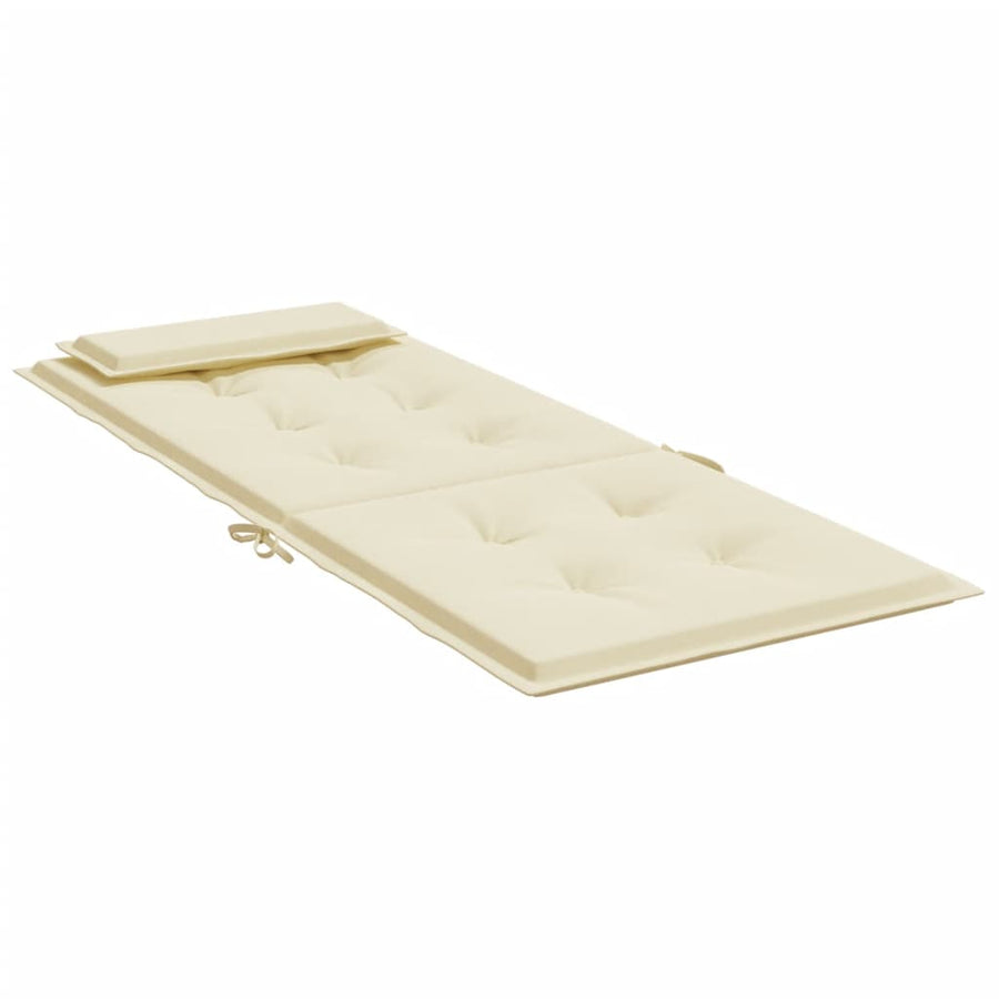 Stoelkussens 6 St Hoge Rug Oxford Stof Crèmekleurig