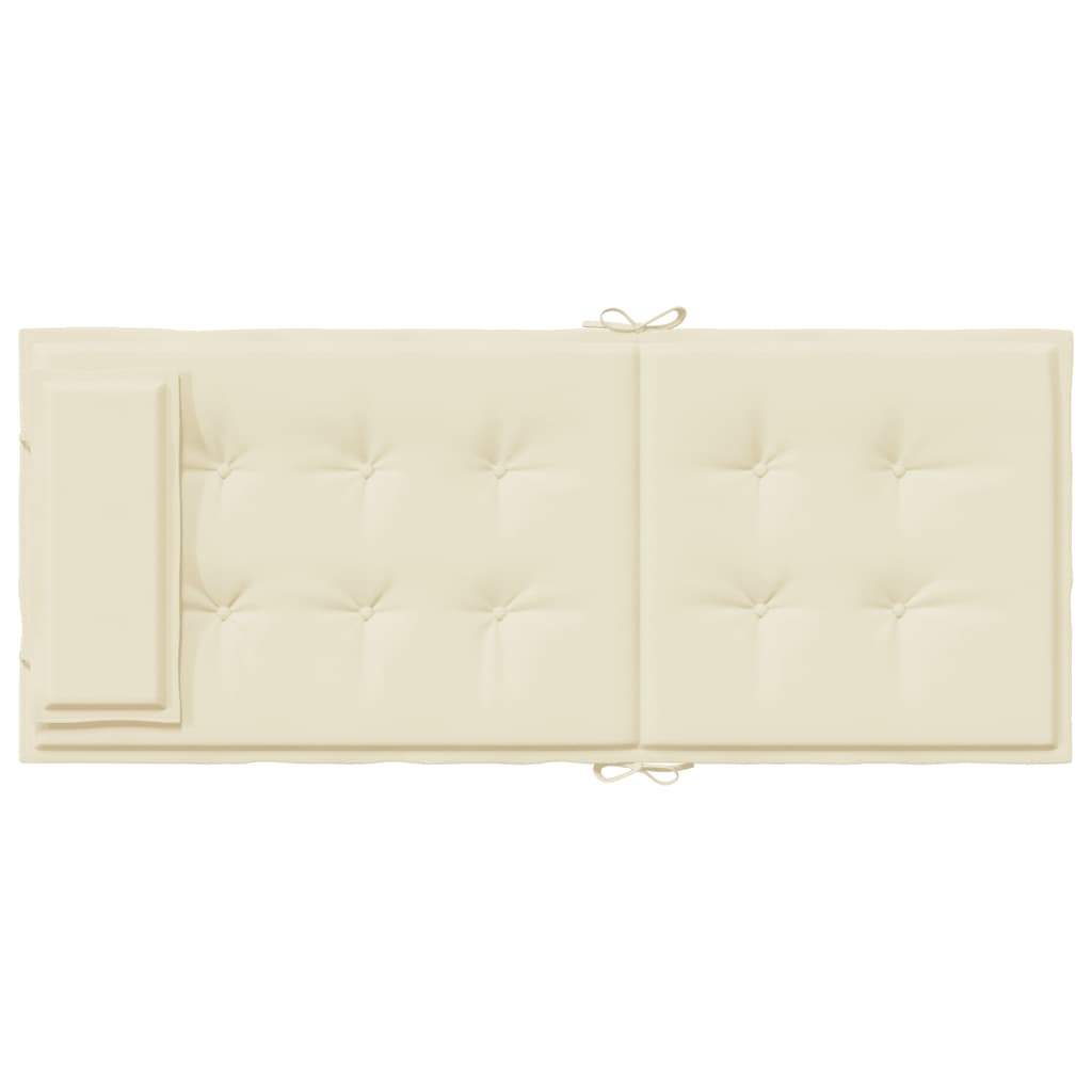 Stoelkussens 6 St Hoge Rug Oxford Stof Crèmekleurig