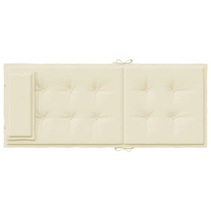 Stoelkussens 6 St Hoge Rug Oxford Stof Crèmekleurig