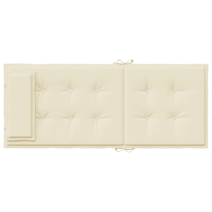 Stoelkussens 6 St Hoge Rug Oxford Stof Crèmekleurig