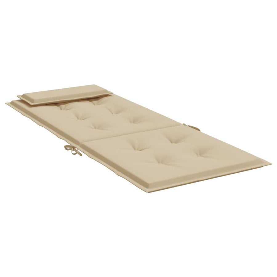 Stoelkussens 2 St Hoge Rug Oxford Stof Beige