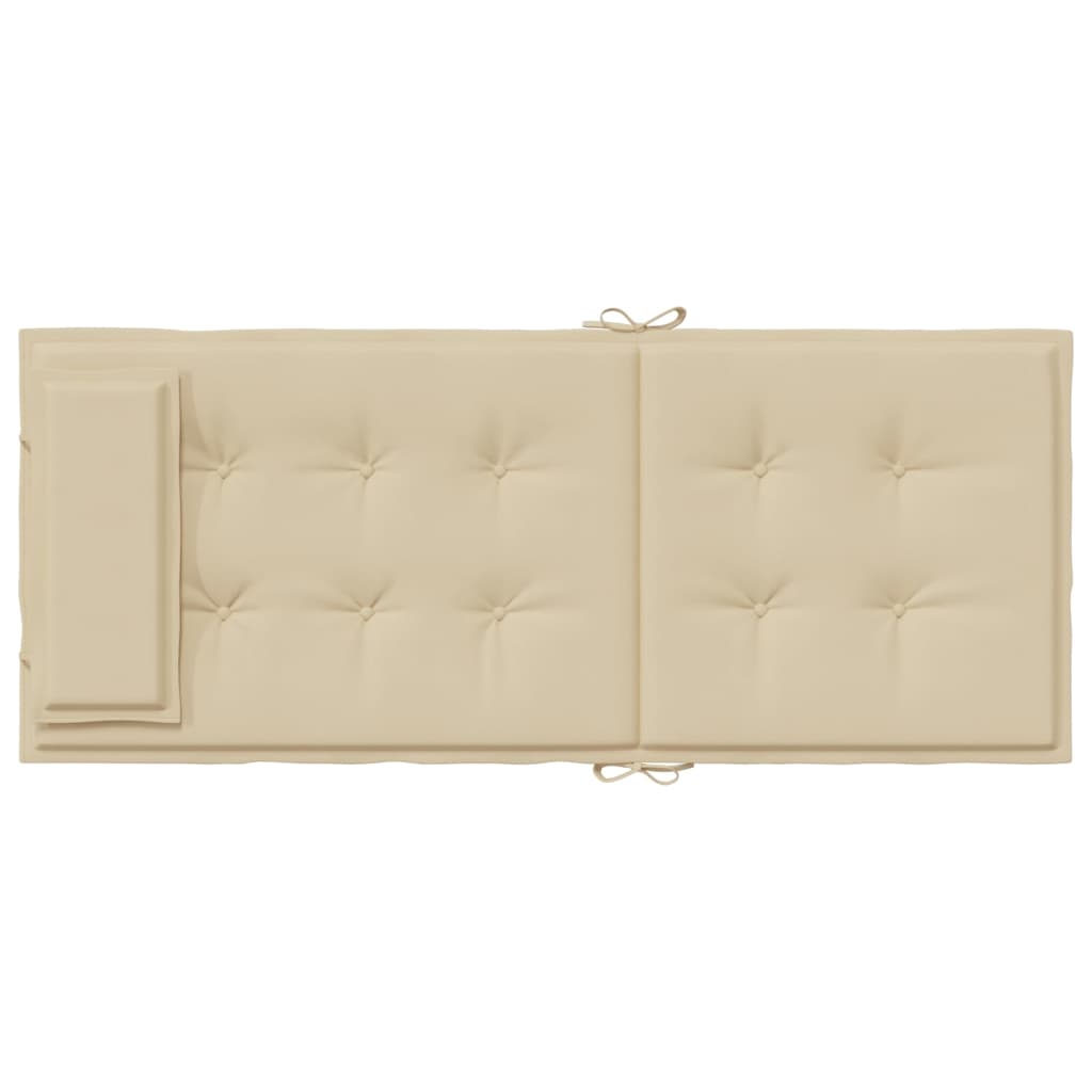 Stoelkussens 2 St Hoge Rug Oxford Stof Beige