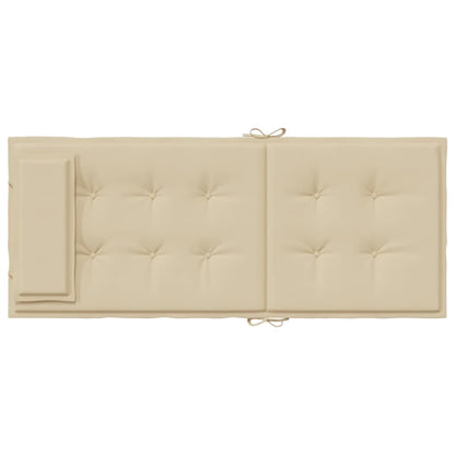 Stoelkussens 2 St Hoge Rug Oxford Stof Beige