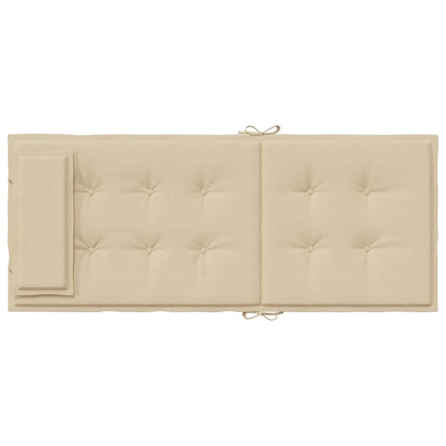 Stoelkussens 2 St Hoge Rug Oxford Stof Beige