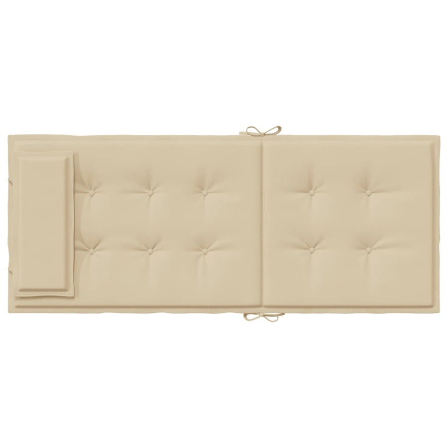 Stoelkussens 4 St Hoge Rug Oxford Stof Beige